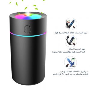 Humidificateur d'air portable à ultrasons, diffuseur d'huiles essentielles, supporter ficateur USB, brumisateur d'anions aromatiques AI0001