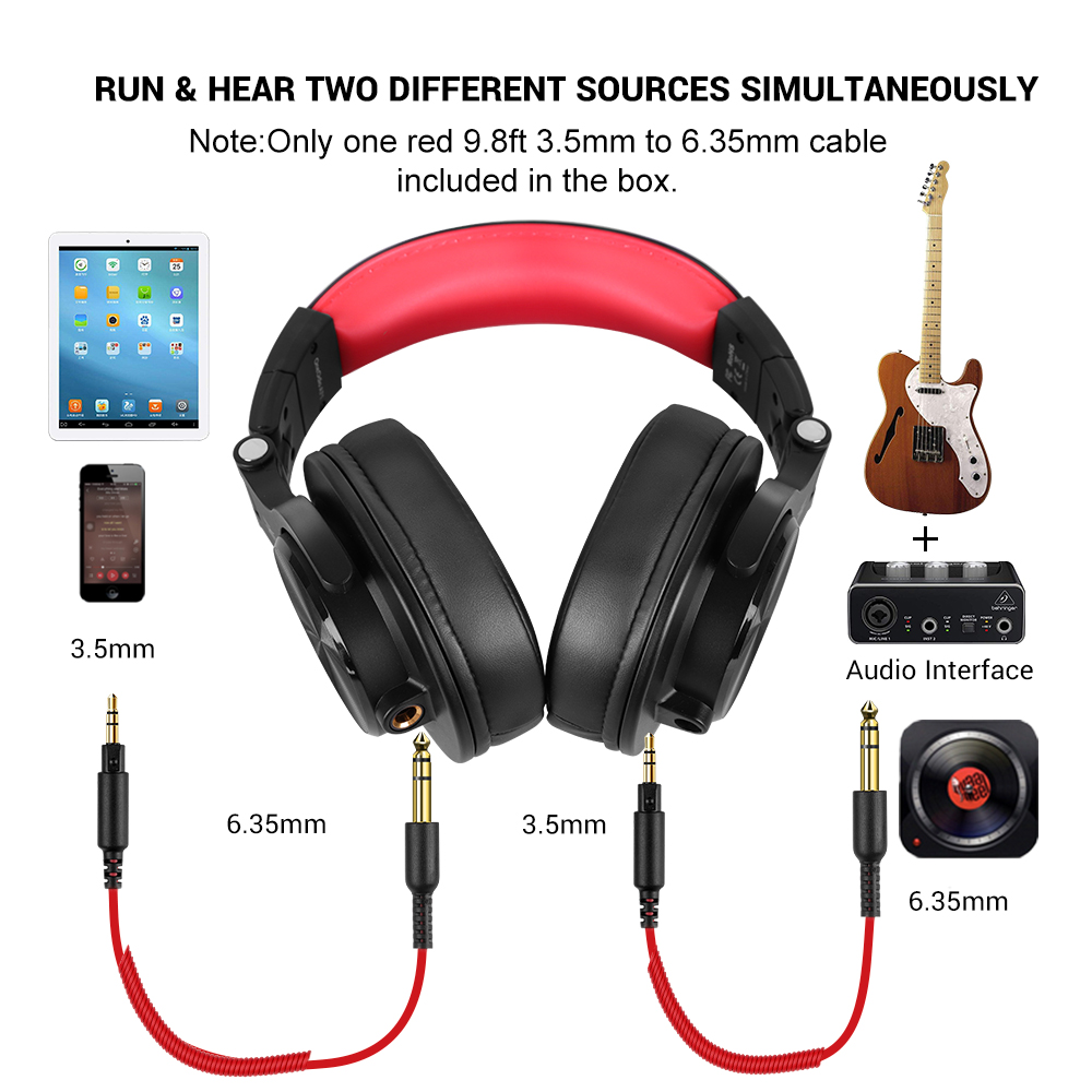 Oneodio – casque d'écoute filaire Portable A71-X, Original Studio DJ, avec Port de partage de musique, stéréo basse profonde, pour enregistrement AI0001 – Image 3
