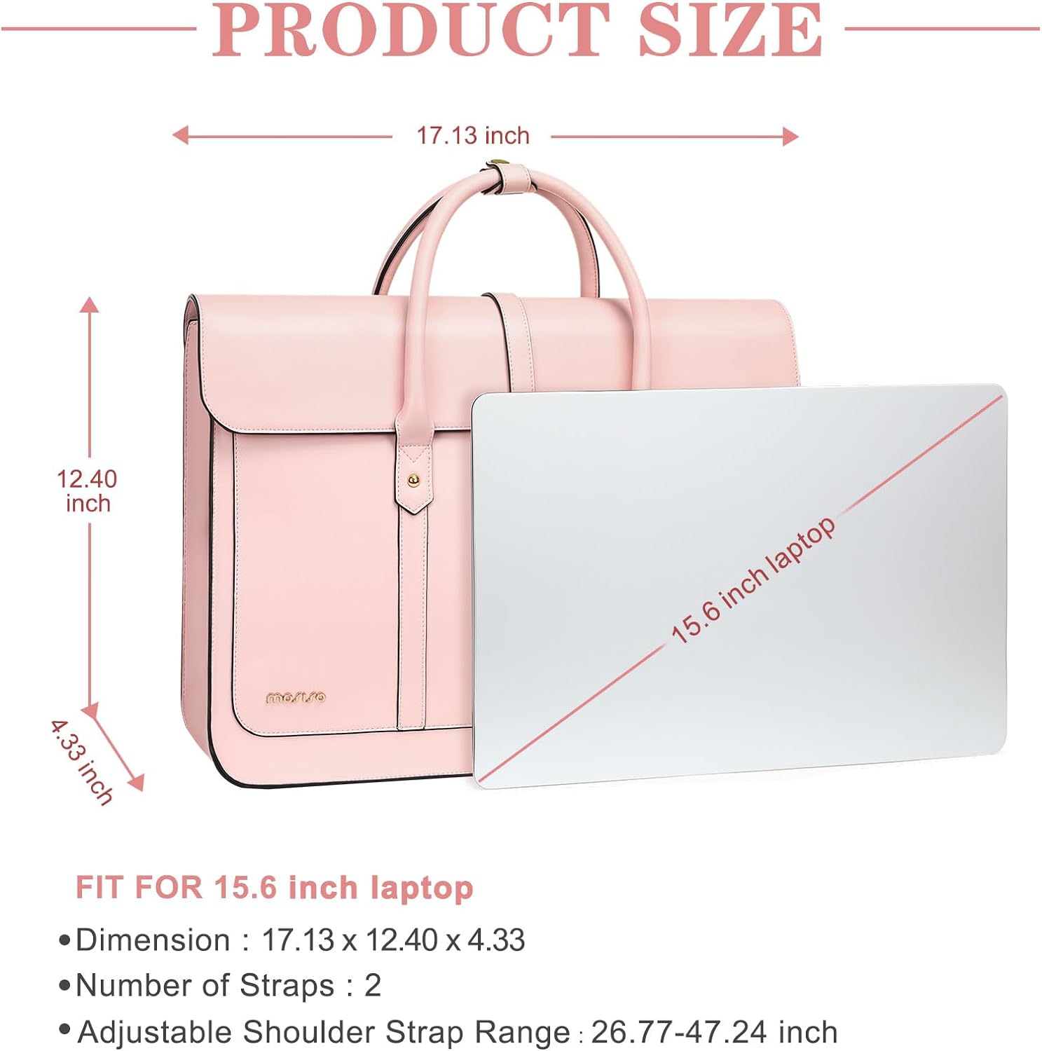 Sac fourre-tout en cuir PU pour ordinateur portable pour femme, sac à dos initié, sac à main pour ordinateur portable, MacPleAir Pro M3 et M2, 13.3 pouces, 14 pouces, 15 pouces, 16 pouces, 17.3 pouces AI0001 – Image 5