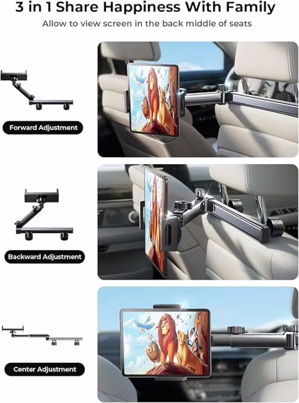 Support de tablette pour voiture, support de tablette de sauna, support de tablette de sauna, support de repos de sauna, support de berceau, compatible avec les reviepour iPad AI0001 – Image 3