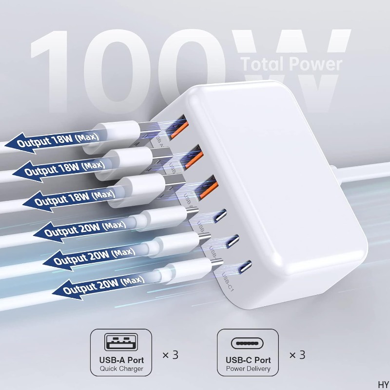 Chargeur rapide USB C, chargement portable, 100W AI0001 – Image 6