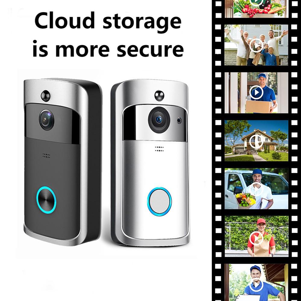 Sonnette vidéo de sécurité V5, WiFi 2.4G, audio bidirectionnel, vision nocturne HD, angle de vision 166 °, Pictrue Snape, enregistreur vidéo, stockage dans le nuage AI0001 – Image 5