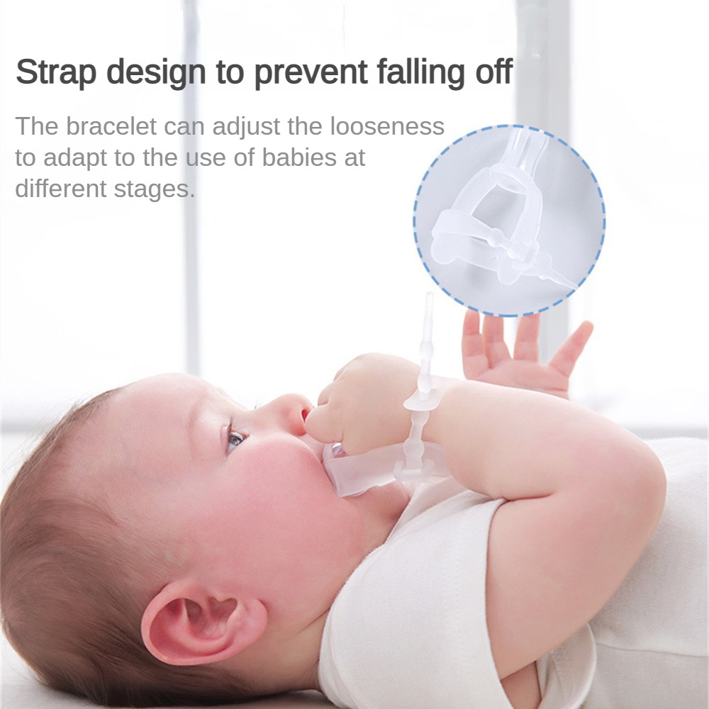 TeWindsor-Jouet de couchage apaisant pour bébé, pouce en silicone, anti-manger les mains, tétine pour bébé, 3 pièces, 1 pièce AI0001 – Image 6