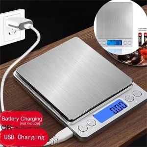 Mini Balance Numérique de Poche pour la Cuisine, Outil de Mesure pour la Cuisson des citrouille, Bijoux avec Écran LCD Rétro4.2 AI0001