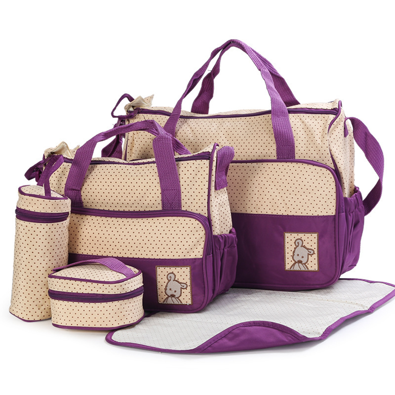 MUNIStrmatérielle-Ensemble de sacs à couches multi-fonctions pour bébé, porte-biSantos, pour mère, 5 pièces AI0001 – Image 3