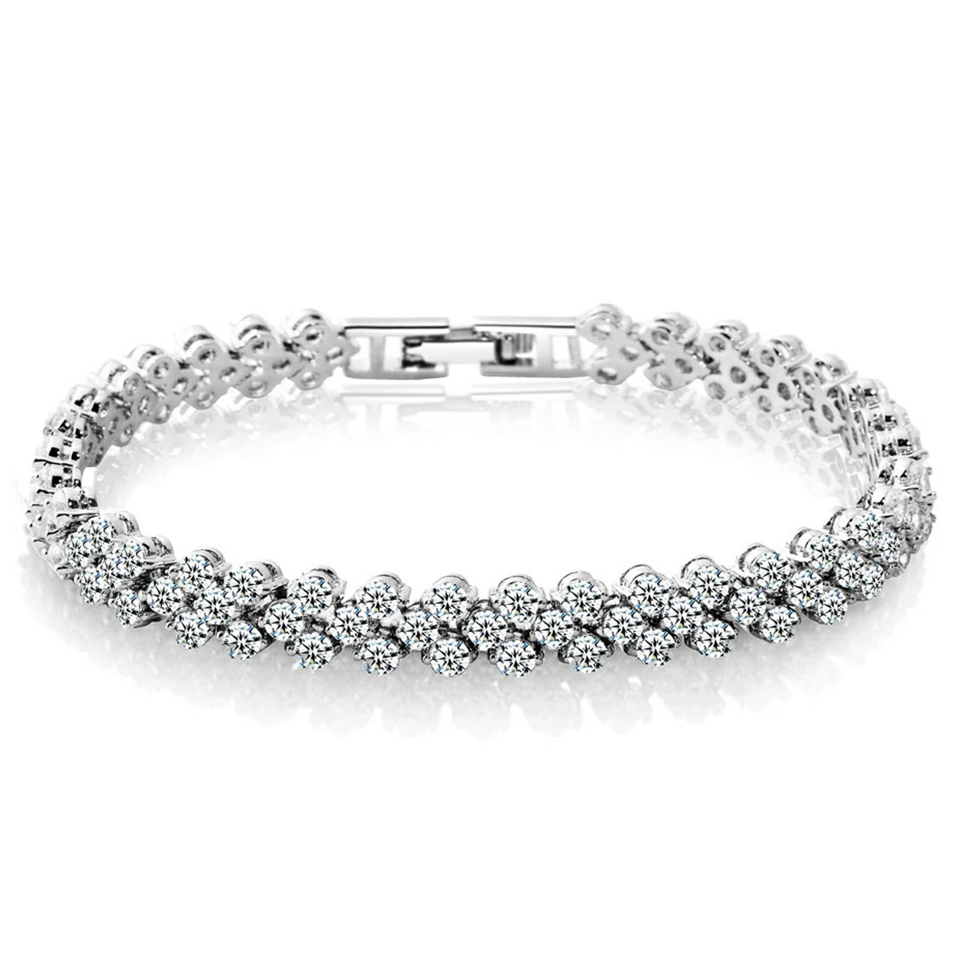bracelet femme bijoux femme luxe bracelet luxe cadeau femme Bracelet à breloques en cristal tressé pour femmes, bijou de mariage, cadeau d'anniversaire, de saint-valentin AI0001 – Image 2