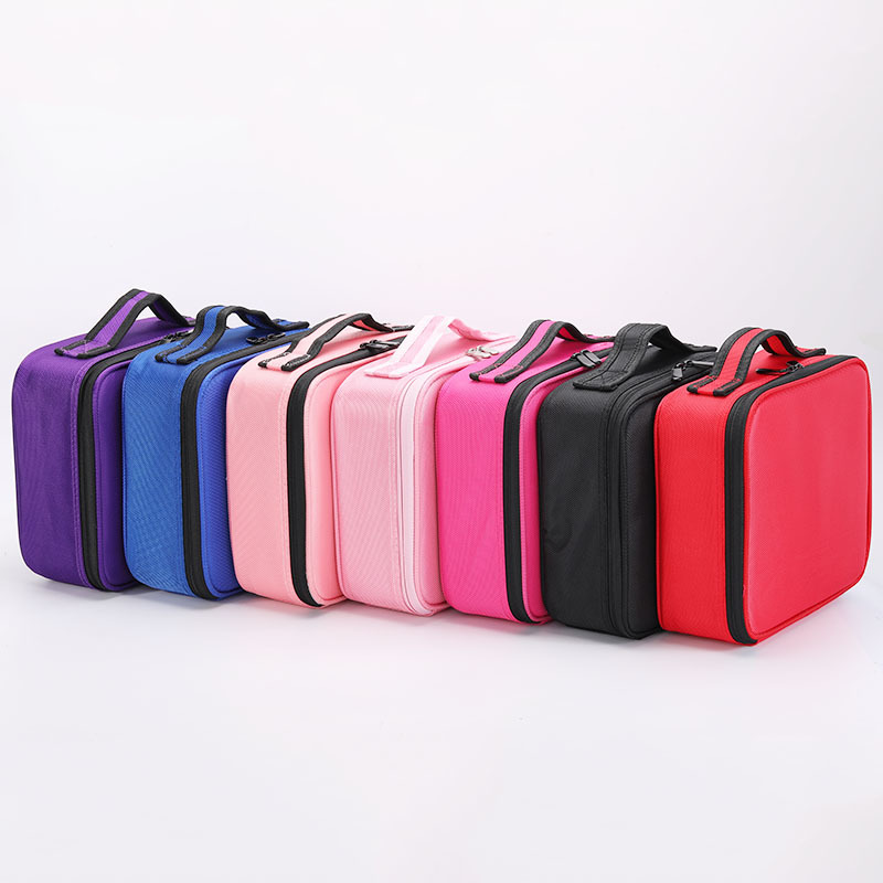 Valise de rangement pour pinceaux et rouge à lèvres pour femme, trousse de maquillage professionnelle, trousse à outils pour ongles, sac à cosmétiques pour femme, trousse de beauté AI0001 – Image 2