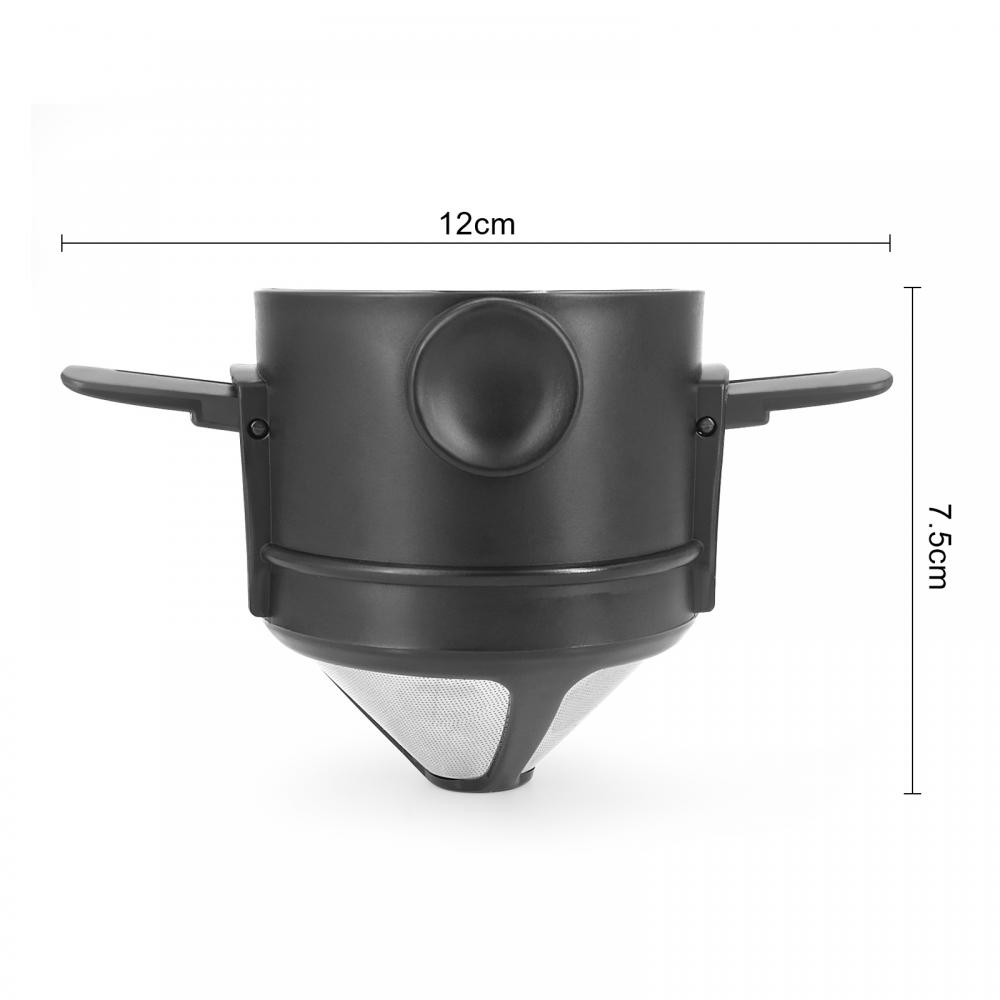 Cafetière portable pliable en acier inoxydable, filtre à café, porte-thé goutte à goutte, réutilisable, sans papier, verser sur le goutteur de café AI0001 – Image 2