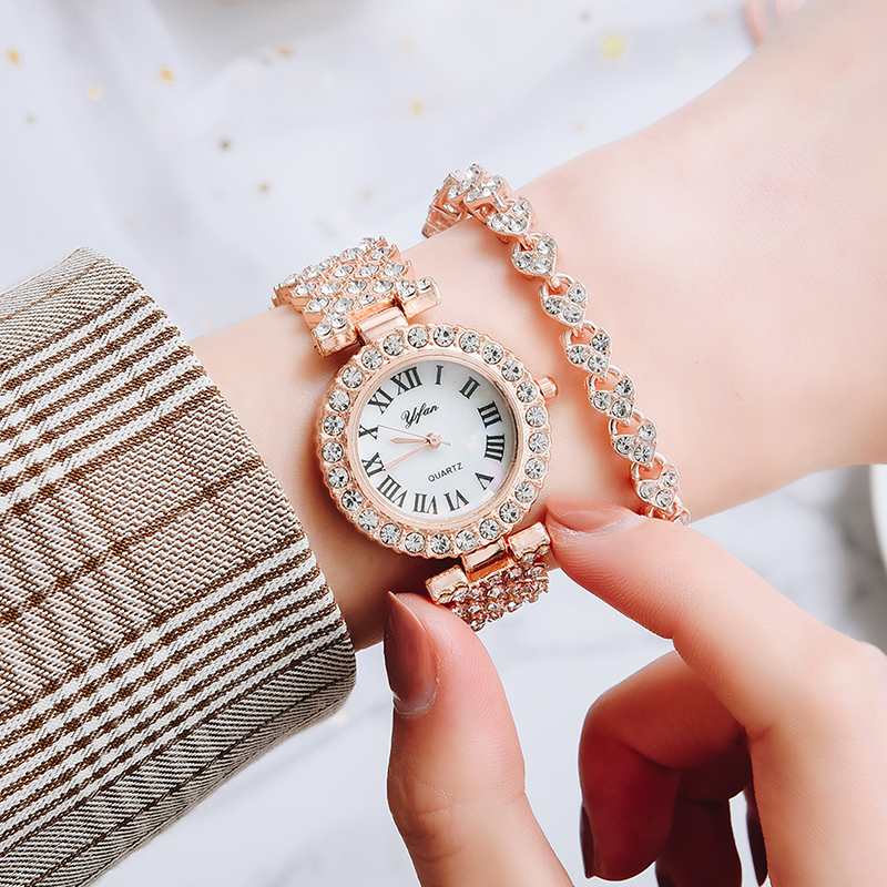 Ensemble montre-bracelet et bijoux coeur pour femme, biscuits de luxe, montre à quartz, mode, ensemble de 5 pièces AI0001 – Image 6