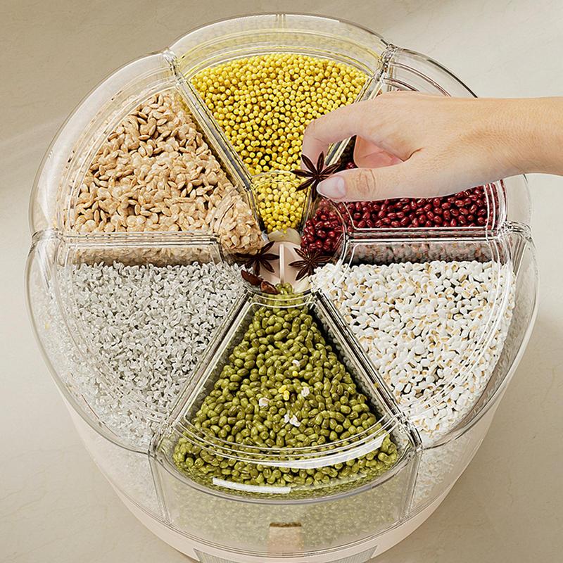 Récipient de nourriture sèche amovible avec seau hermétique, poignée rotative, distributeur de cuisine peu encombrant, organisateur de dessus, Mars, résistant à 360 AI0001 – Image 3
