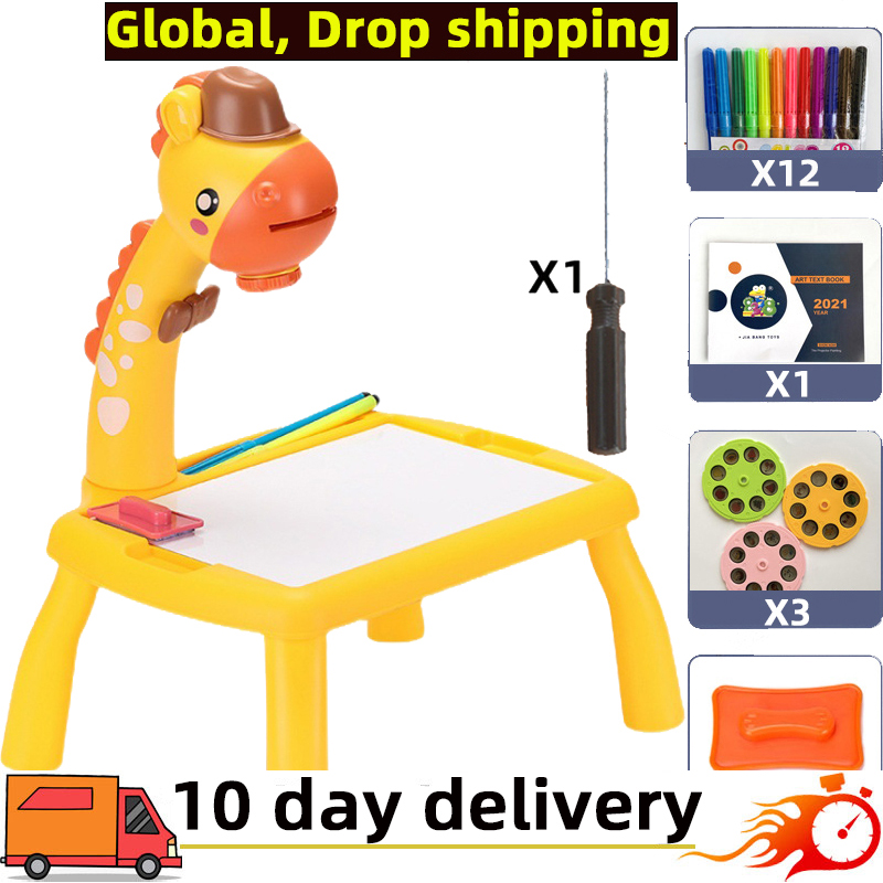 Projecteur LED pour enfants, planche à dessin d'art, jouets de table, tableau de peinture pour enfants, bureau, arts, artisanat, apprentissage, outils de peinture, jouets AI0001 – Image 7