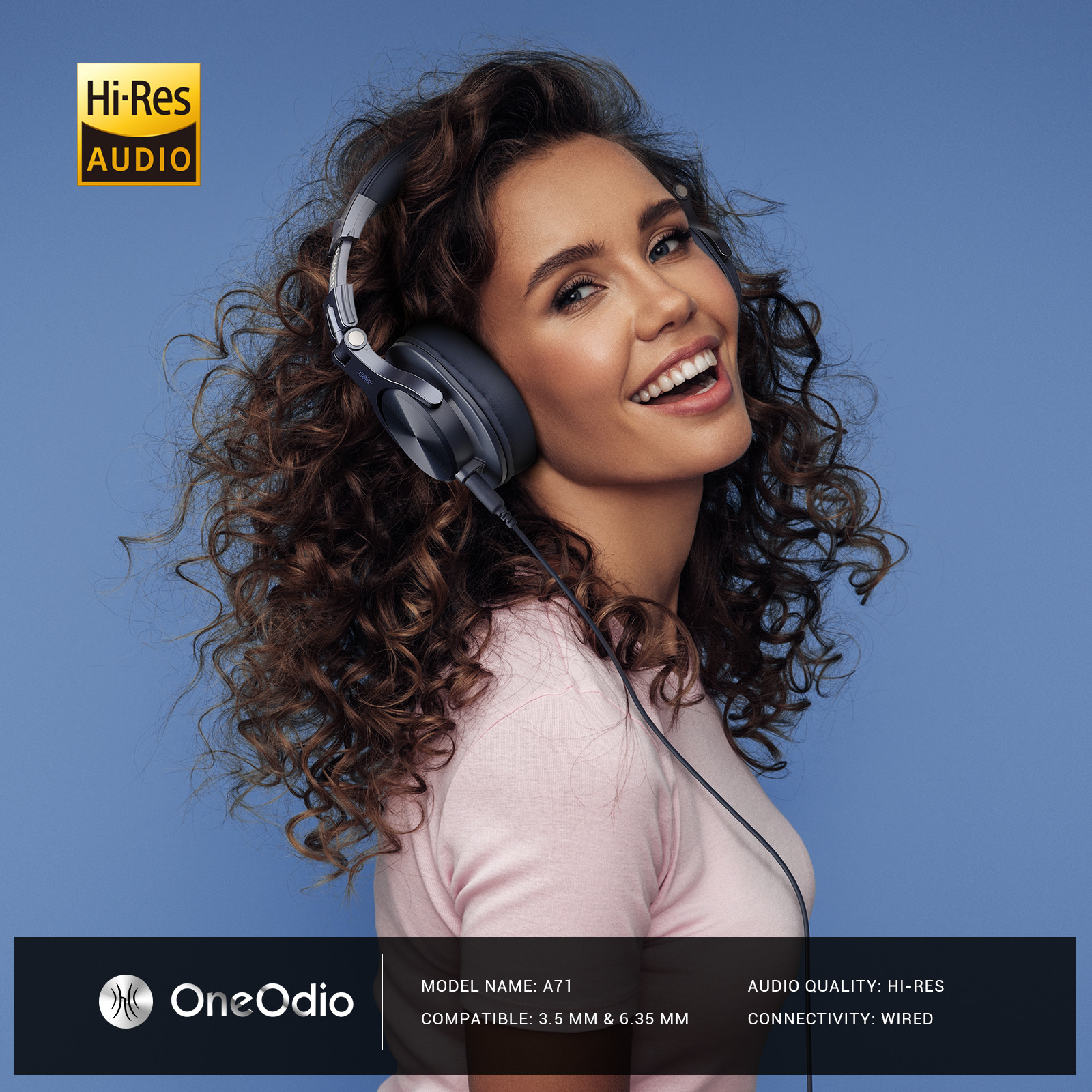 Casque filaire Oneodio-A71 Studio DJ, casque supra-auriculaire avec micro, stéréo Hi-Res moniteur statique sauna téléphone pour ordinateur téléphone AI0001 – Image 6