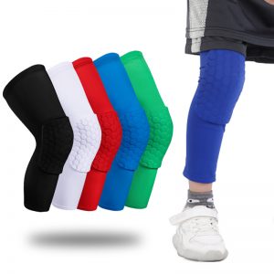 Genouillères de basket-ball en accent d'abeille pour enfants, jambières longues, anti-alde, patinage à roulettes, football, sport, 1 paire, 2XS-S AI0001
