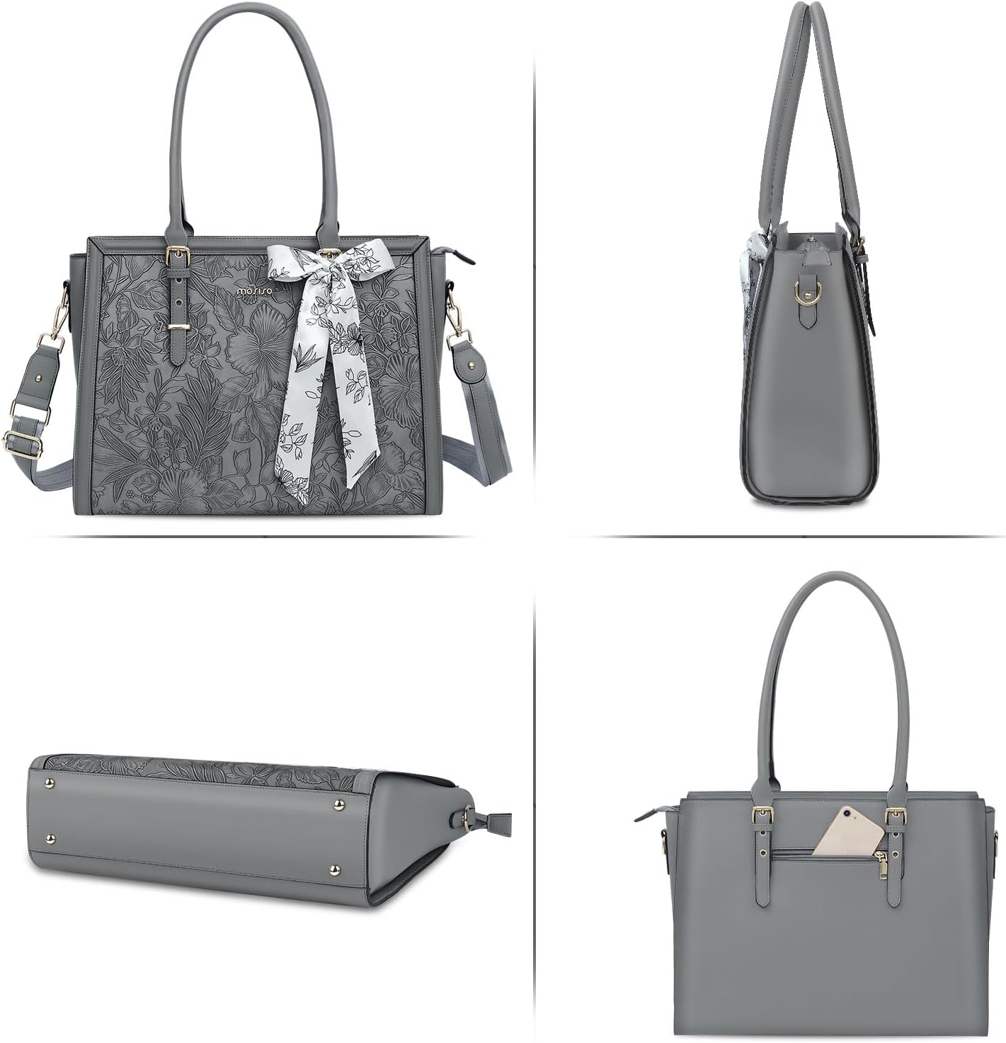 Sac fourre-tout en cuir PU pour ordinateur portable pour femme, sac pour MacPleAir Pro, 15 pouces, 15.6 pouces, 16 pouces, 17 pouces, 17.3 pouces, Dallas, M2, HP, Dell, Mac, Lenovo, Bali AI0001 – Image 4