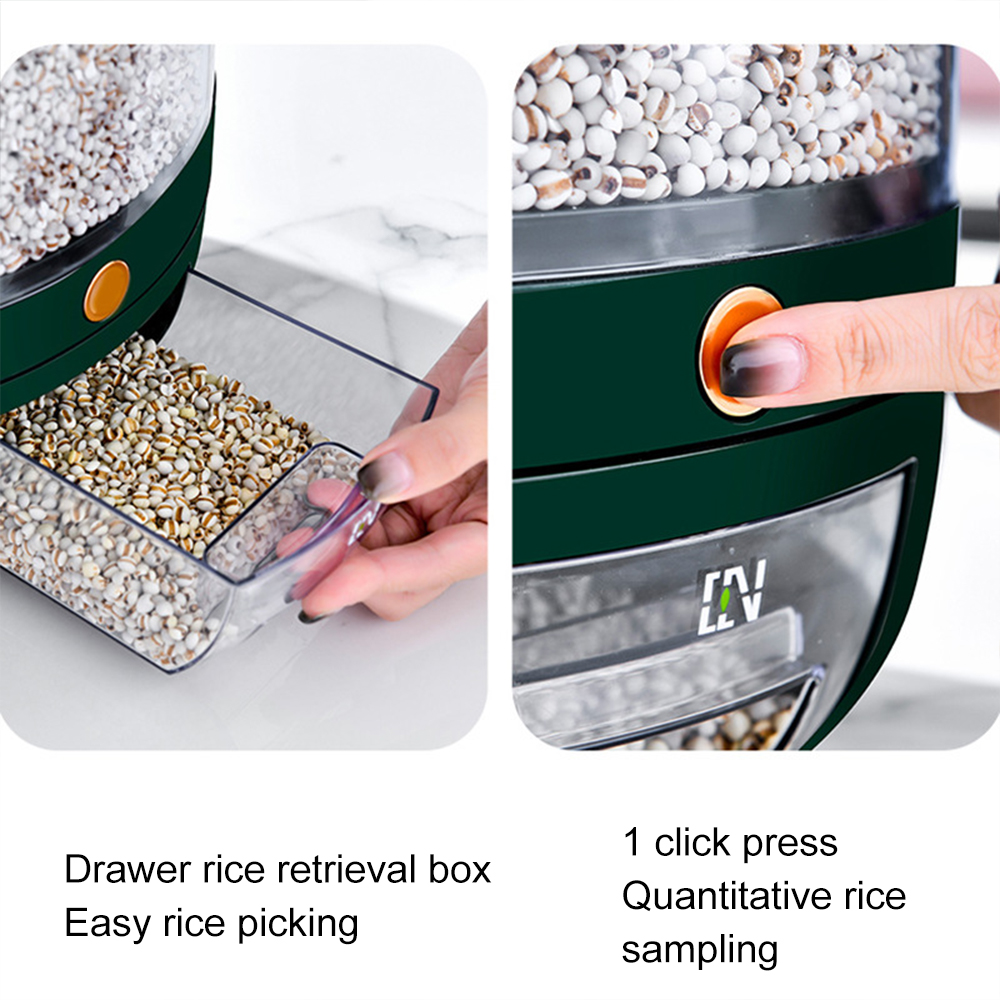 Mars-Récipient de Stockage Étanche à la Poussière et à l'Humidité, Boîte Compartimentée Scellée pour Riz et Grains, E27 AI0001 – Image 4