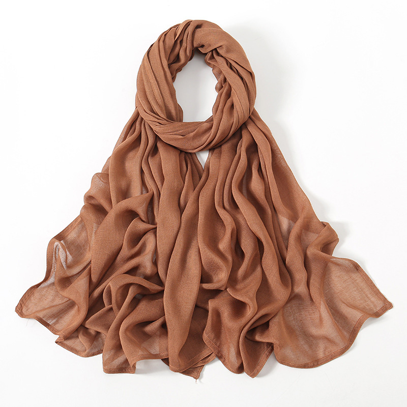 Écharpe en coton pour femme, châle long, turban doux, tête ronde, bande de sauna africaine, jersey haut de gamme, tricot haut de gamme, européen et américain AI0001 – Image 5