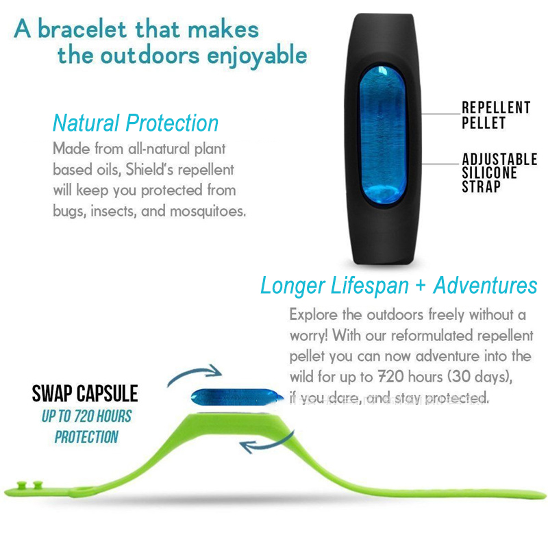 Bracelet anti-moustiques d'été pour enfants et adultes, en silicone, étanche, répulsif, réglable, Monténégro de moustiques AI0001 – Image 4