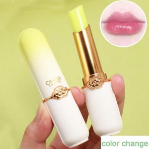 Baume à lèvres hydratant à base d'avocat pour fille, produit cosmétique réparateur, cristal, change de température, durable, maquillage AI0001