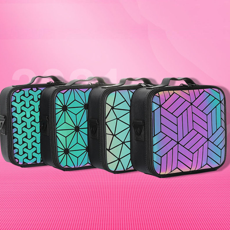 Valise de rangement pour pinceaux et rouge à lèvres pour femme, trousse de maquillage professionnelle, trousse à outils pour ongles, sac à cosmétiques pour femme, trousse de beauté AI0001 – Image 3