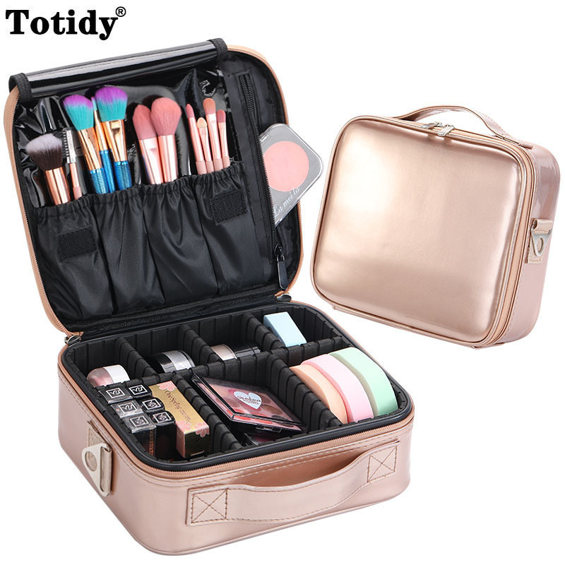 Valise de rangement pour pinceaux et rouge à lèvres pour femme, trousse de maquillage professionnelle, trousse à outils pour ongles, sac à cosmétiques pour femme, trousse de beauté AI0001 – Image 7