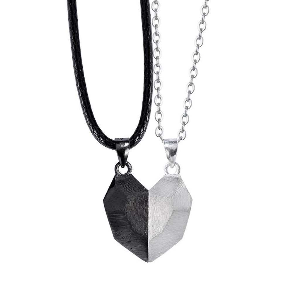 Collier avec pendentif en forme de cœur pour homme et femme, style gothique coréen, magnétique, pour Couple, bijou cadeau de fête AI0001 – Image 2