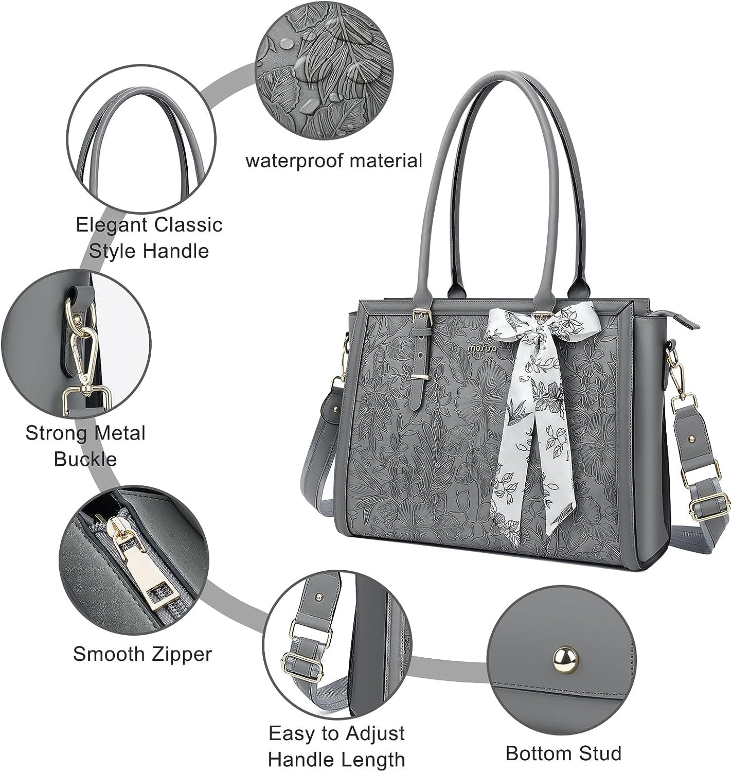 Sac fourre-tout en cuir PU pour ordinateur portable pour femme, sac pour MacPleAir Pro, 15 pouces, 15.6 pouces, 16 pouces, 17 pouces, 17.3 pouces, Dallas, M2, HP, Dell, Mac, Lenovo, Bali AI0001 – Image 5