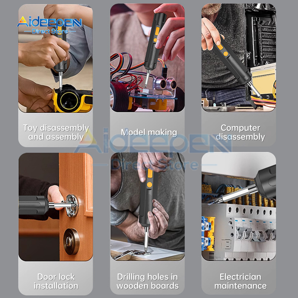 Mini tournevis électrique sans fil, perceuse électrique aste, démontage multifonction, outils de réparation de couple, mini perceuse, outil électrique AI0001 – Image 3