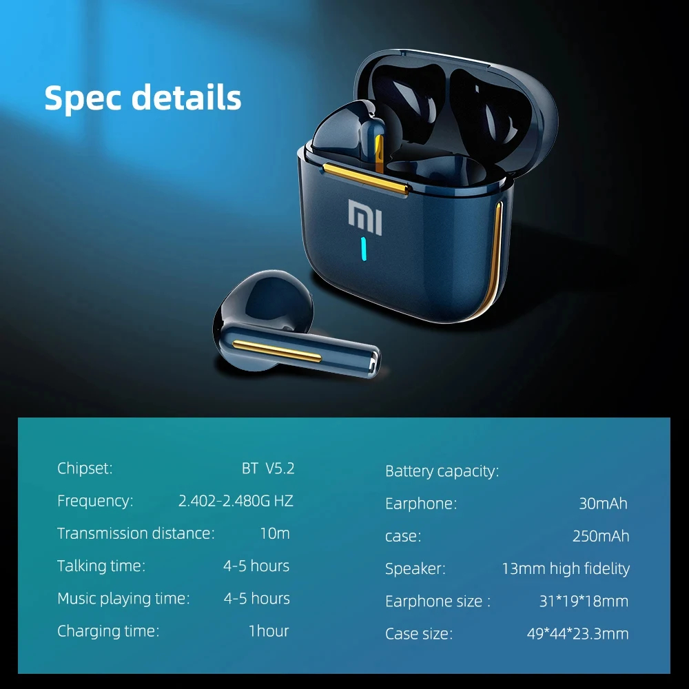 Xiaomi-Casque sans fil Bluetooth H6 avec contrôle tactile, casque antibruit, écouteur, microphone, appel, HiFi AI0001 – Image 3
