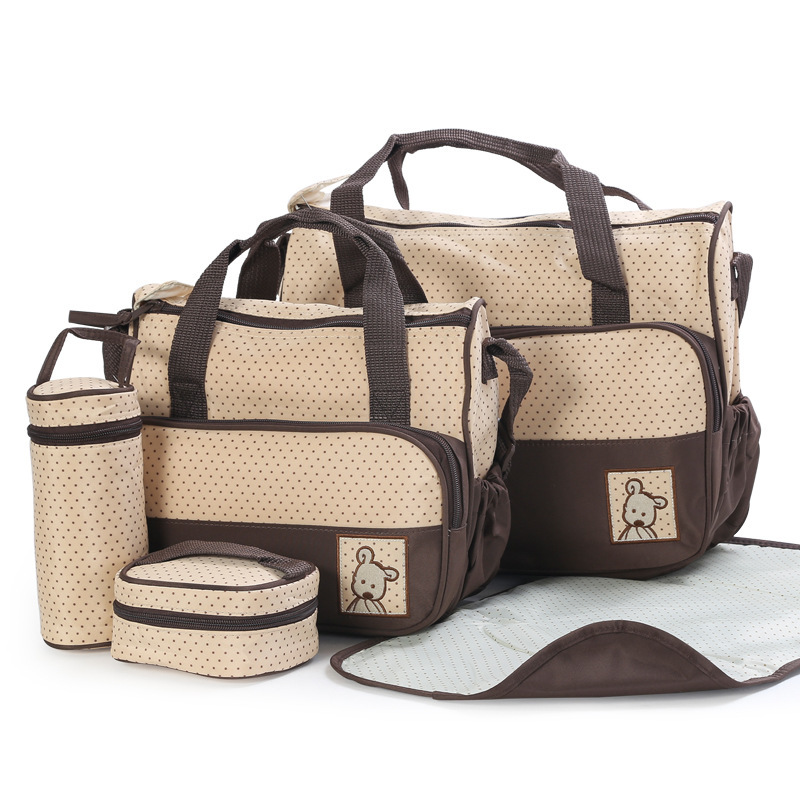 MUNIStrmatérielle-Ensemble de sacs à couches multi-fonctions pour bébé, porte-biSantos, pour mère, 5 pièces AI0001