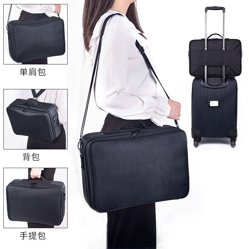 Trousse de maquillage portable de grande capacité, compartiment de rangement multifonctionnel, trousse de maquillage portable AI0001 – Image 5
