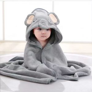 Peignoir à Capuche en Velours pour Bébé, Serviette de Bain pour Nouveau-Né, Emmaillotage, Haute Qualité, Automne AI0001