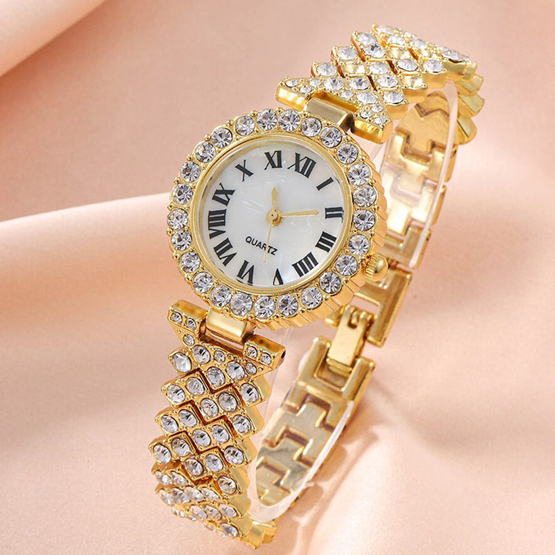 Ensemble montre-bracelet et bijoux coeur pour femme, biscuits de luxe, montre à quartz, mode, ensemble de 5 pièces AI0001 – Image 5