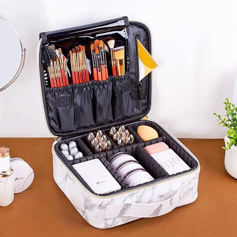 Valise de rangement pour pinceaux et rouge à lèvres pour femme, trousse de maquillage professionnelle, trousse à outils pour ongles, sac à cosmétiques pour femme, trousse de beauté AI0001 – Image 6