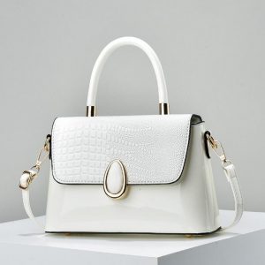 Sac à main en cuir PU pour femmes, 7 couleurs, sacs initiés, sac à bandoulière pour dames, cuir verni, petite poche carrée AI0001