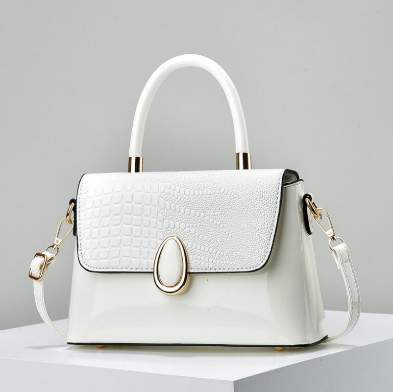 Sac à main en cuir PU pour femmes, 7 couleurs, sacs initiés, sac à bandoulière pour dames, cuir verni, petite poche carrée AI0001