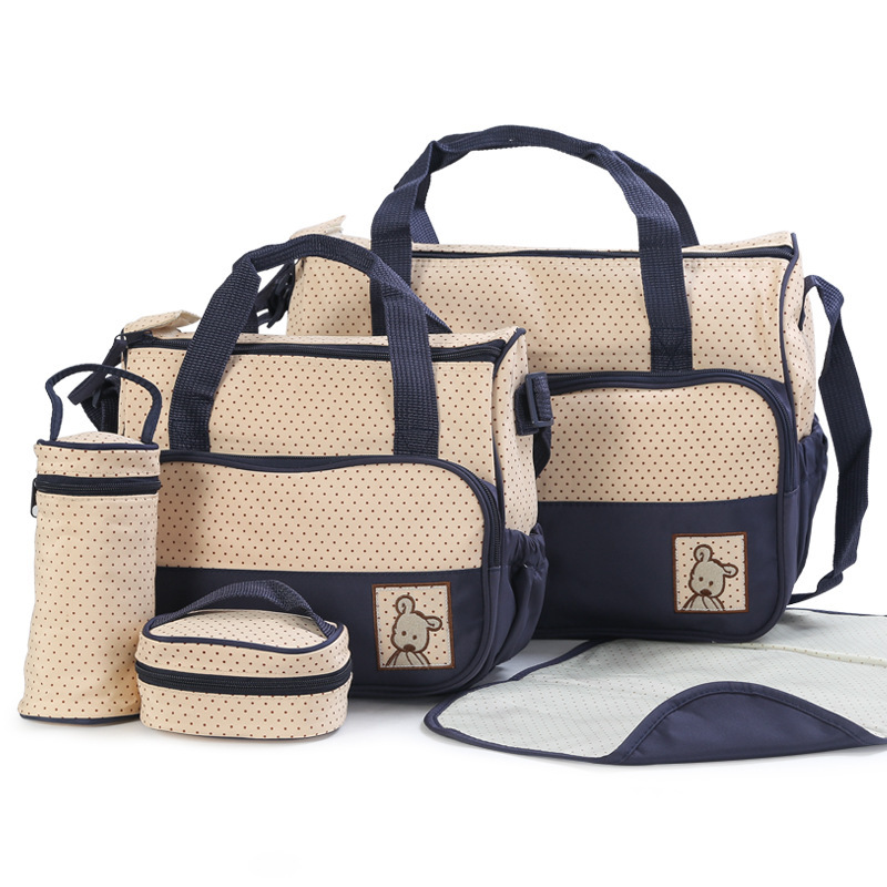MUNIStrmatérielle-Ensemble de sacs à couches multi-fonctions pour bébé, porte-biSantos, pour mère, 5 pièces AI0001 – Image 5