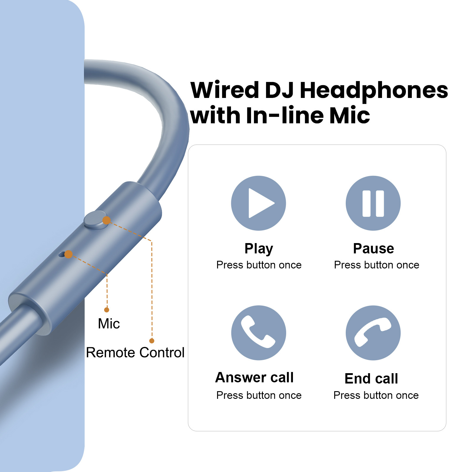 Oneodio-Casque d'écoute filaire portable A71, studio DJ, avec port de partage de musique, basses profondes, stéréo, sauna, téléphone pour statique AI0001 – Image 2