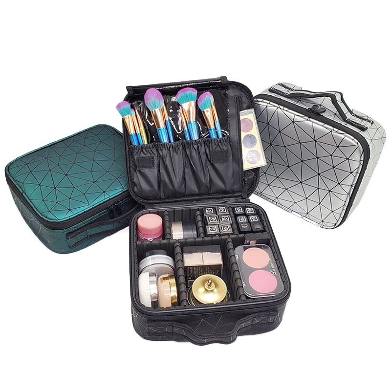 Valise de rangement pour pinceaux et rouge à lèvres pour femme, trousse de maquillage professionnelle, trousse à outils pour ongles, sac à cosmétiques pour femme, trousse de beauté AI0001 – Image 5