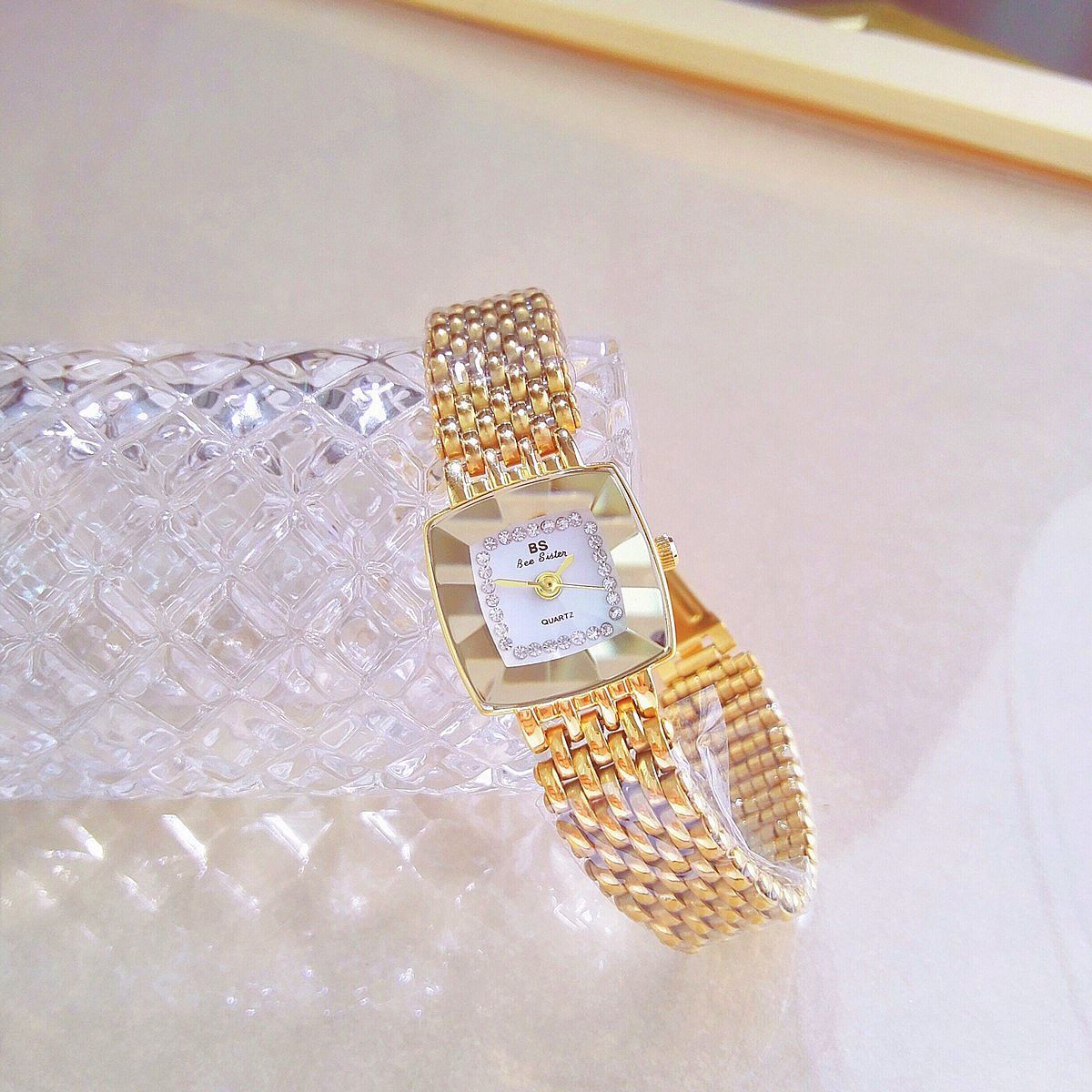 UTHAI-Montre-bracelet étanche en acier inoxydable pour femme, bracelet en métal, léger, luxe, marque, niche, tempérament, femme AI0001 – Image 6