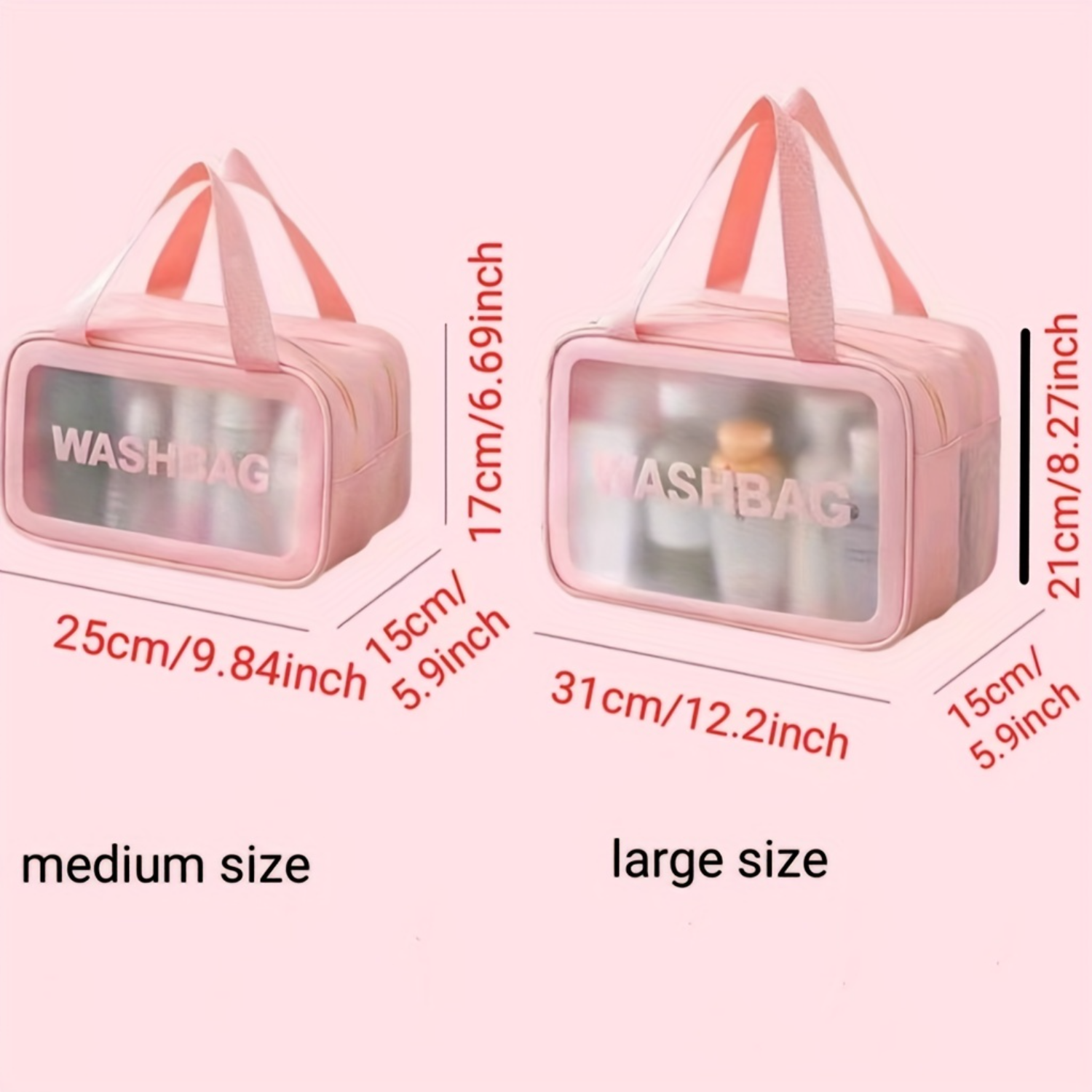 Trousse de Toilette avec Support et Mathiation Sèche, Trousse Cosmétique de Voyage Portable, Trousse de Lavage Transparente et Claire AI0001 – Image 4