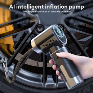 Compresseur d'air sans fil portable avec lumière LED, pompe de gonflage électrique pour moto, vélo, bateau, auto, voiture, 150psi AI0001