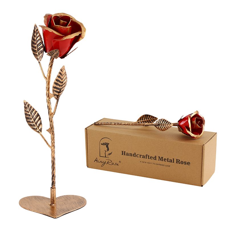 Rose Artificielle en Fer à Longue Tige pour Femme, Cadeau de Mariage et de Noël pour la Saint-Valentin AI0001 – Image 7