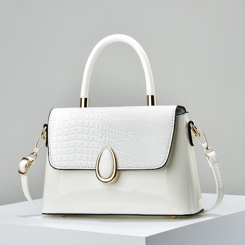 Sac à bandoulière en cuir brillant pour femme, sac à main à rabat décontracté pour femme, sac à main à la mode, initié par ChimLady AI0001 – Image 3