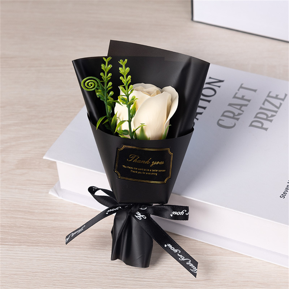 Mini bouquet de fleurs artificielles de Regina Rose, fleurs pour la maison, décoration de mariage, cadeau de fête de Thanksgiving, anniversaire du Nouvel An, leon's day AI0001 – Image 3