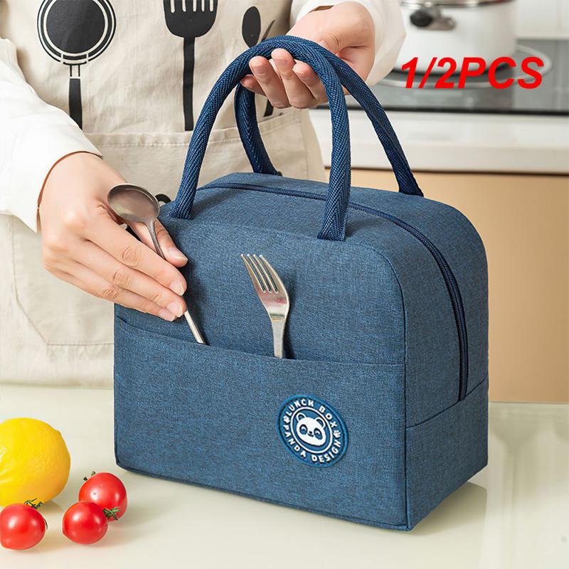 Sac à lunch isotherme portable, sac isotherme, sac de glace Oxford étanche, boîte de pique-nique de camping, fournitures de camping thermiques, 1 pièce, 2 pièces AI0001 – Image 7