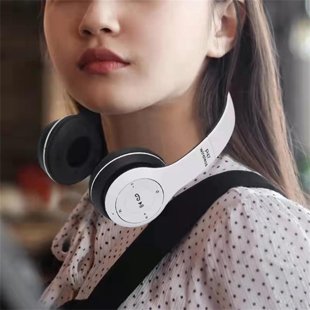 Casque sans fil P47 compatible Bluetooth 5.0, casque pliable, écouteurs HiFi, prend en charge les basses, casque stéréo avec microphone AI0001 – Image 5