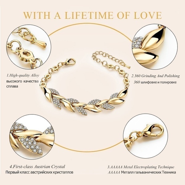 bracelet femme bijoux femme luxe bracelet luxe cadeau femme Bracelet à breloques en cristal tressé pour femmes, bijou de mariage, cadeau d'anniversaire, de saint-valentin AI0001 – Image 5