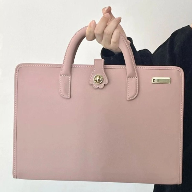 Sacs à main à poignée supérieure pour femmes, sac pour ordinateur portable, sac à main de voyage, monochromatique, décontracté, rose, doux, chic, mode coréenne, Y2K, filles, tout match, simple AI0001 – Image 6