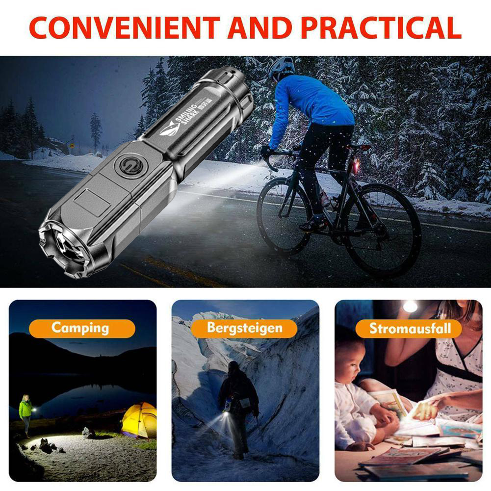 Lampe de poche Led Super puissante XHP120 XHP90, torche haute puissance Rechargeable, lampe de poche tactique, lampe d'extérieur 18650 pour Camping AI0001 – Image 5