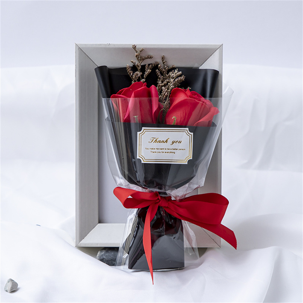Mini bouquet de fleurs artificielles de Regina Rose, fleurs pour la maison, décoration de mariage, cadeau de fête de Thanksgiving, anniversaire du Nouvel An, leon's day AI0001